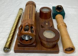 lot 160 image: Vintage Kaleidoscopes from Gary and Gray Woodwrights, Van Cort Instruments and Steven Gray