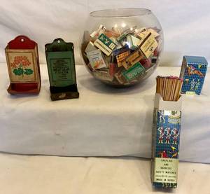 lot 111 image: Vintage Matchbook Collection and Tin Match Holders