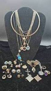 lot 10 image: Collection of Sterling.925 Silver