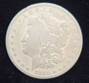 lot 9 image: 1880 Morgan Silver Dollar