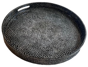 lot 50 image: Eggshell Inlay Lacquer Tray