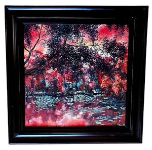 lot 2 image: Sunset Original Oil On Canvas Artwork by Quan Thao