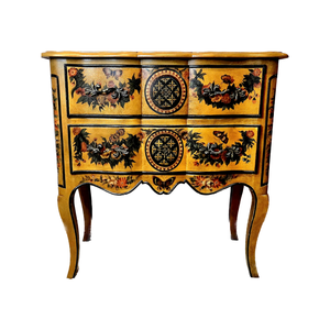 lot 19 image: Hand Painted Commode With Butterflies & Flowers