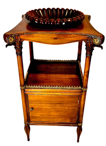 lot 9 image: Tiered Accent Table Featuring A Planter Top & Bottom Cabinet