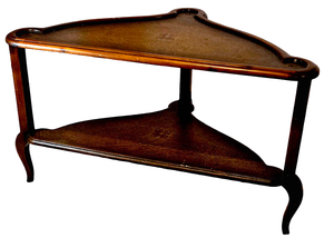 lot 35 image: Tiered Triangular Side Table