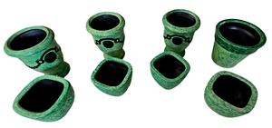 lot 72 image: Eight Striking Green PlantersVases