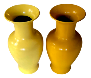 lot 74 image: Yellow & Gold Made By Lac Phuong Lam Floor Vases