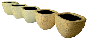 lot 80 image: Five Crackled Design Planters