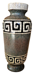 lot 69 image: Textured Ceramic Crackled Eggshell Inlay Vase