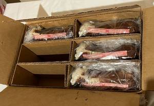 lot 22 image: Vintage Ezra Brooke 4 Decanter Wildlife Set Collectors Series 1971 Heritage China in Original Box