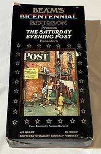 lot 24 image: Vintage Beans Bicentennial Series 1976 The Saturday Evening Post Decanter