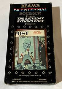 lot 28 image: Vintage Beams Bicentennial 1976 Decanter The Saturday Evening Post Our Own Inside Story