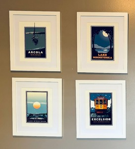 lot 30 image: Four Framed Lake Minnetonka Motif Prints