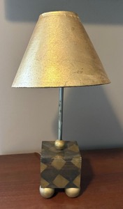 lot 34 image: Petite Golden Accented Art Nouveau Style Lamp