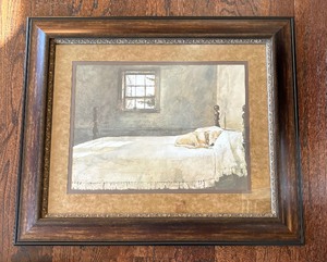 lot 36 image: Framed Master Bedroom Print by Andrew Wyeth