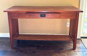 lot 37 image: Mission Style  Arts and Crafts Style Console Table with Drawer