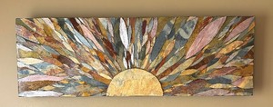 lot 4 image: Slate and Stone Multi Dimensional Decorative Wall Hanging