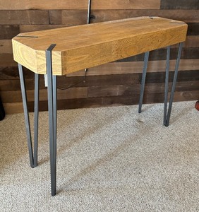 lot 17A image: Hillenbrand Contemporary Farmhouse Style Console Table