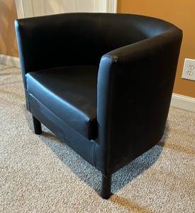lot 76 image: Petite Black Chair by Ikea