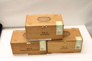 lot 43 image: Set of 3 Excalibur Cigar Boxes - Limited Edition Hand Made