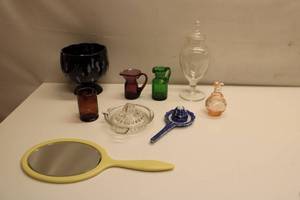 lot 84 image: Collection of Vintage Glassware and Kitchen Utensils - 10 Pieces
