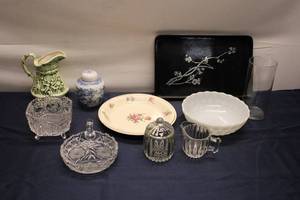 lot 121 image: Assortment of Decorative Glassware and Ceramic Dish Collection