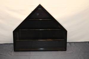 lot 136 image: Black Display Case - Triangular Design with Shelves