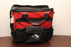 lot 835 image: Husky Tool Tote Bag with Wheels - Red and Black