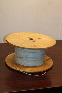 lot 837 image: Wooden Spool of Equipment Wire - Approx. 16 AWG