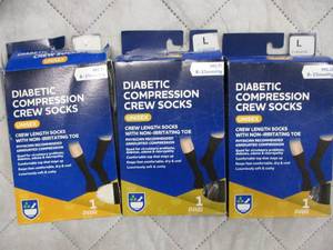 w1- Diabetic compression crew socks...