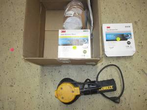 BR- Dewalt sander with disks...