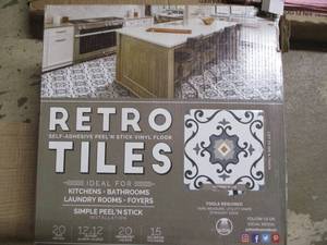 BR- 5 Retro Tiles peel and stick vi...