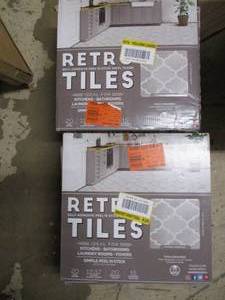 BR- 8 boxes of Retro Tiles peel and...