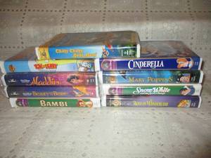 y3- VHS tapes. Mostly Disney...