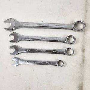 Lot Of Four Pittsburgh Twelve Point Wrenches Some Rust See Pictures 1314 34 916 1-18 1316