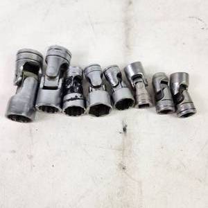 Lot Of Eight Snap-On Pivoting Sockets Good Condition