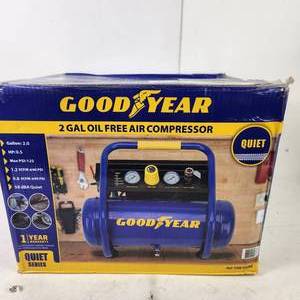 New Good Year 2 Gal Oil Free Air Compressor Quiet TAW-0508S