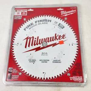 New Milwaukee Fine Finish Wood Blade 12 80 Tooth ATB Tooth Pattern Laser Cut Technology