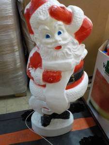 Blow Mold Santa with Light - 44 hi...