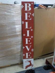 Believe Wood Sign 11 x 67...