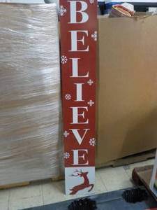 Believe Wood Sign 11 x 67...