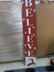 Believe Wood Sign 11 x 67...