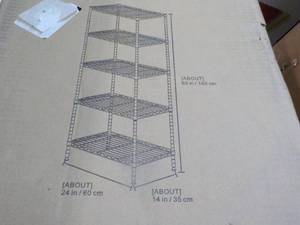 Chrome Wire Shelf Unit 14 x 24 x 63...