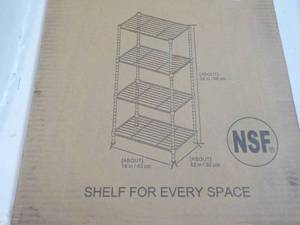 4 Tier White Wire Shelf 12 x 18 x39...
