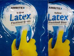 12 pair Ambitex Yellow Latex Flockl...