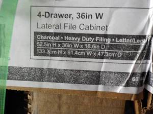 Choice of 4 Drawer New 36 Wide Lat...