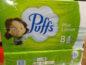 8 boxes Puffs 2 ply Facial Tissues...