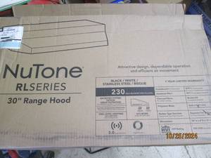 lot 15 image: nutone rl6300 ducted 30 inch range hood