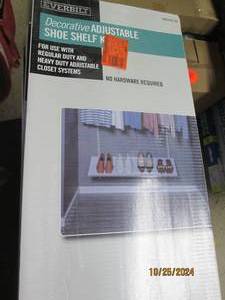 lot 23 image: everbuilt decorative shoe shelf kit...