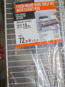 lot 35 image: everbuilt fixed mount wire shelf ki...